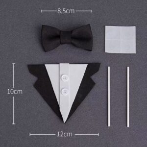 Non-edible Shirt Front & Bow - 10cm